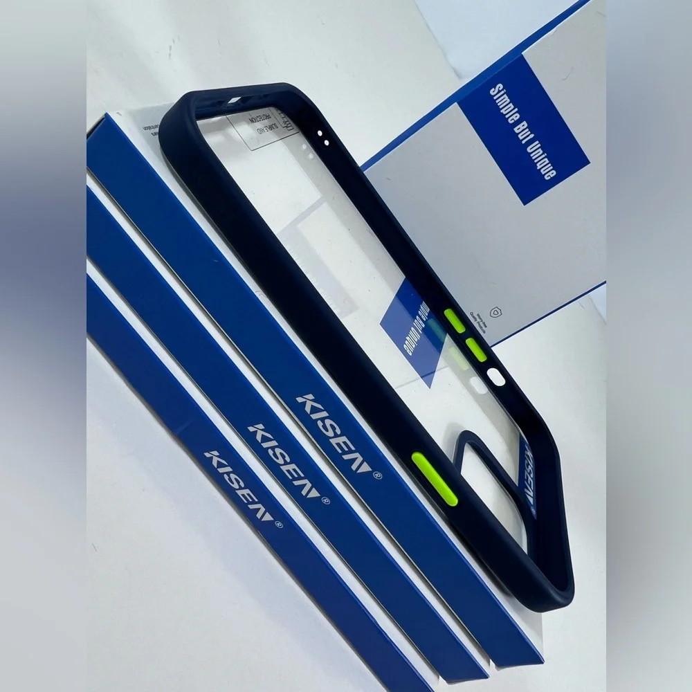 KISEN - 4PC Simple But Unique iPhone 12 Pro Max Case In Navy Blue/Clear NIB